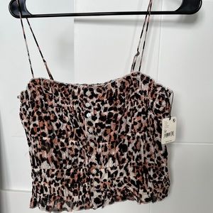 NWT Free People Cheetah Print Tank
